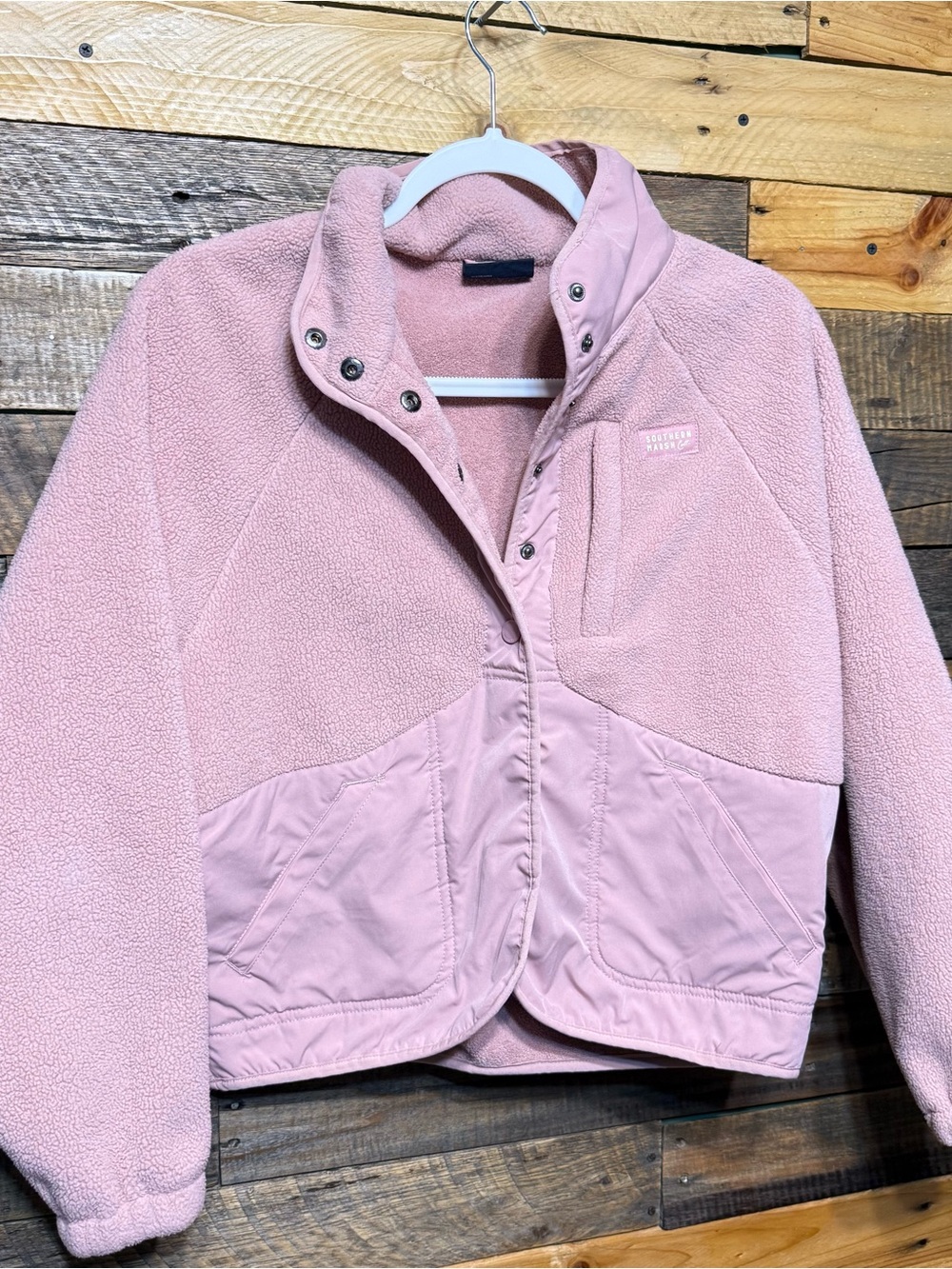 Southern Marsh Womens XS Pink Fleece Snap Button Up Jacket